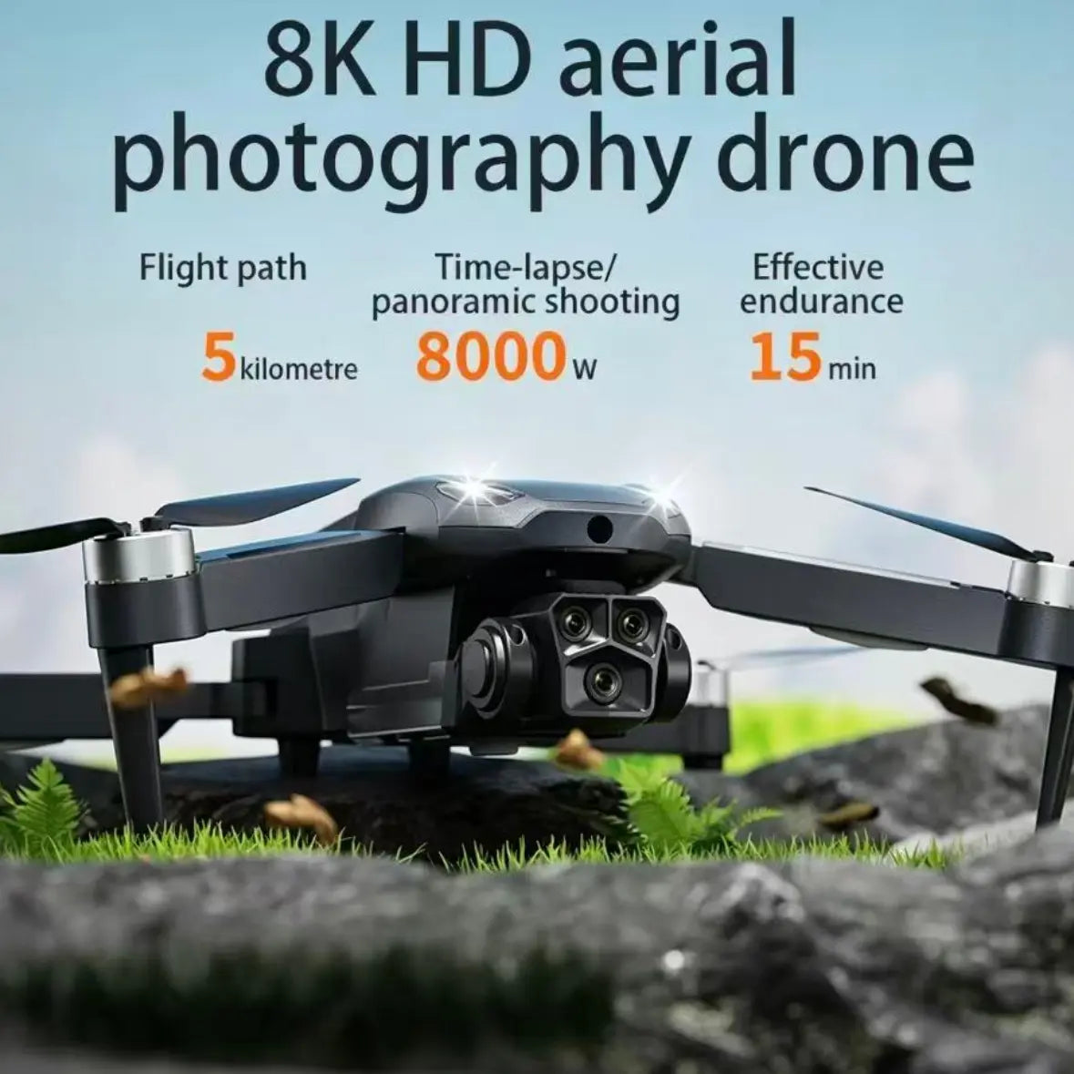 2026 C13S Pro Drone – 4K EIS Camera, GPS & 5G Wifi FPV, Brushless Motor, Optical Flow Hover, Smart Obstacle Avoidance, Auto Return, 360° Stunt Roll, Dual Batteries Included