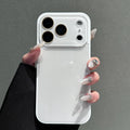 Candy Macaron Crystal Clear Iphone Case, Skin-Feel Soft TPU Bumper & Hard PC Back, Full Lens Protection, Cute Minimalist Pink & White, Compatible with Iphone 17/16/15/14/13 Pro Max Plus