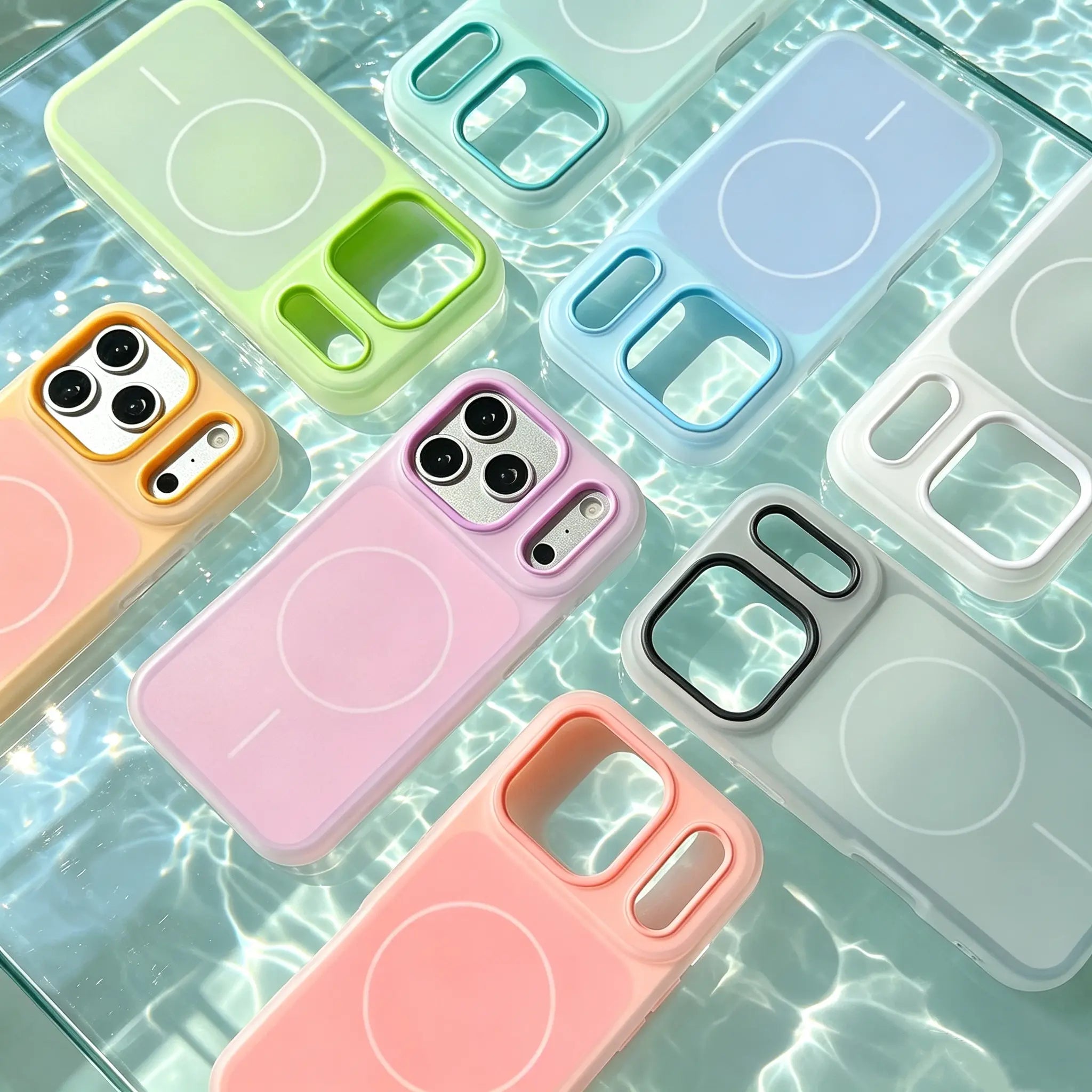 HISTORYOO for Iphone 17 Pro Max Air 16 Pro 15 14 plus 13 12 11 Pro Magnetic (Not Strong) Defender 2 in 1 Dual Layer Jelly Soft Matte Clear Silicone + Candy Color-Blocking PC Hybrid Magsafe Wireless Charging Case Frosted Shockproof Bumper Luxury Back Cover