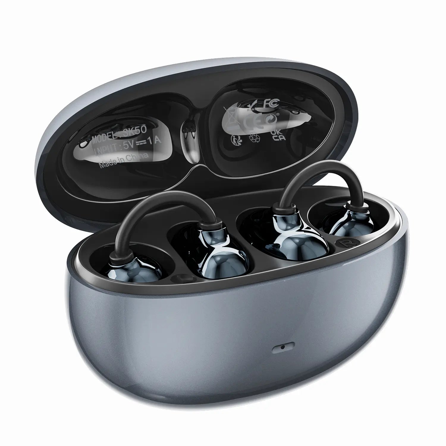 Open Ear Clip Headphones, Wireless Bluetooth 6.0 Headphones, Built-In Microphone and Ear Hook, Comfortable to Wear, High Fidelity Sound Quality Playback Time of 36 Hours, Perfect for Women'S Decoration Headphones Sk 50 for Sports and Fitness Tiktokshopspr